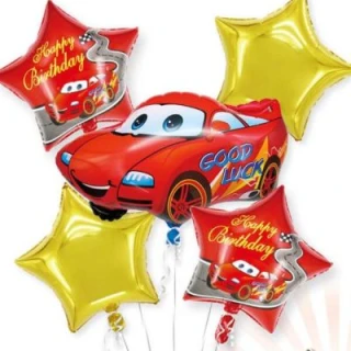 Cars Happy Birthday 5 li Set Folyo Balon