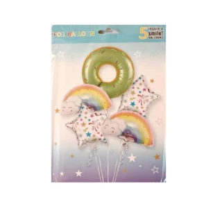 Gökkuşağı 5 li Set Folyo Balon