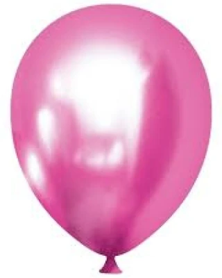 12 İnc Pembe Krom Balon 50 li