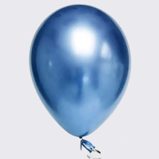 12 İnc Mavi Krom Balon 50 li