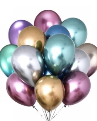 12 İnc Krom Balon Karışık 50 li