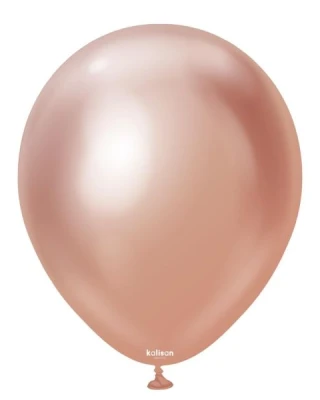 12 İnc Altın Pembe Krom Balon 50 li
