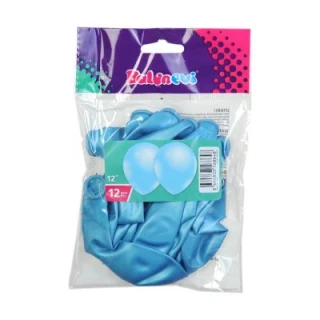12 İnc Metalik Açık Mavi Balon 12 li