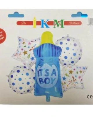 Biberon Mavi 5 Li Set Folyo Balon