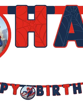 Spiderman Crime Fighter Happy Birthday Banner