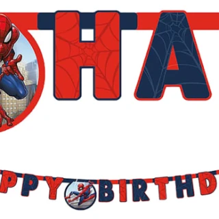 Spiderman Crime Fighter Happy Birthday Banner