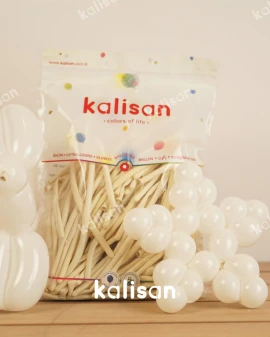 BEYAZ SOSİS BALON (260) 100 LÜ (KAL)