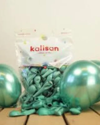 5 INC YEŞİL MİRROR BALON 100LÜ