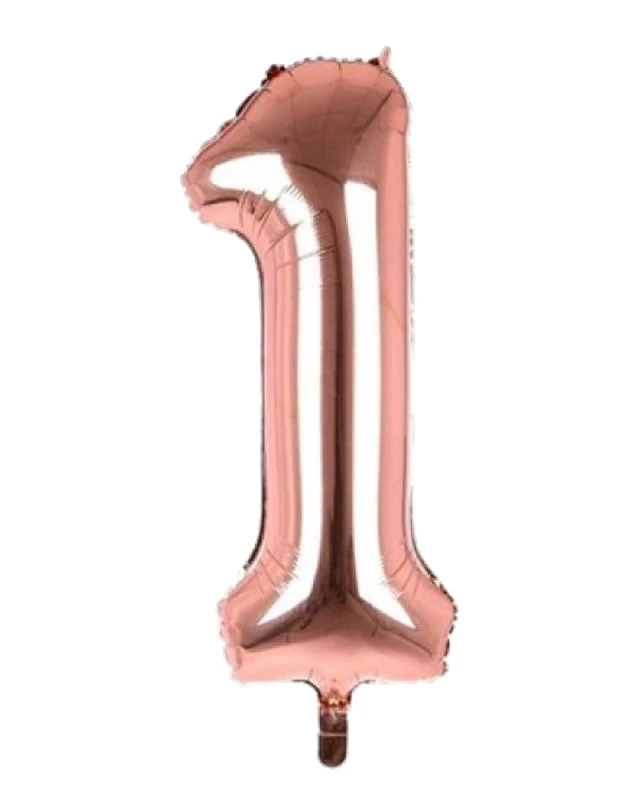 40 İnc Folyo Rakam 1 Rose Gold